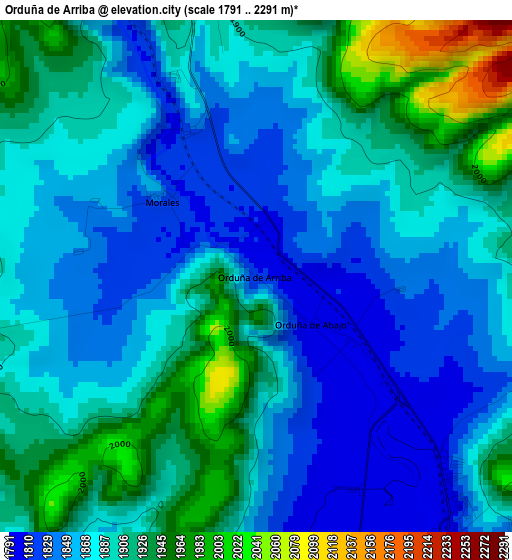 Orduña de Arriba elevation map