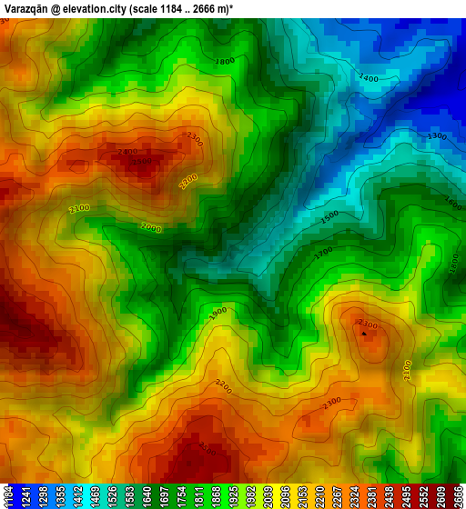 Varazqān elevation map