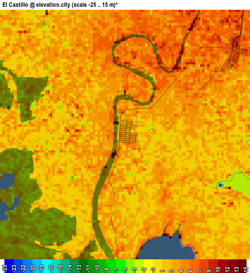 El Castillo elevation map