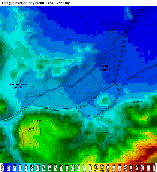 Taft elevation map