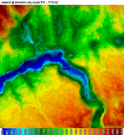Jawand elevation map