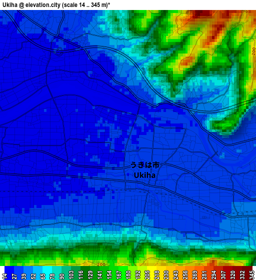 Ukiha elevation map