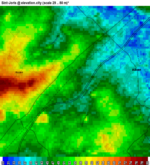 Sint-Joris elevation map