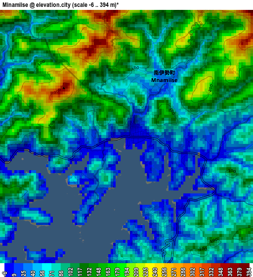 Minamiise elevation map