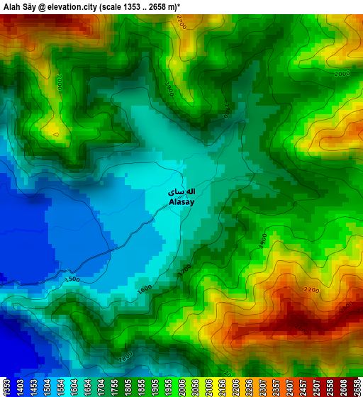 Alah Sāy elevation map