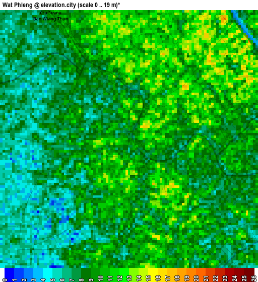 Wat Phleng elevation map