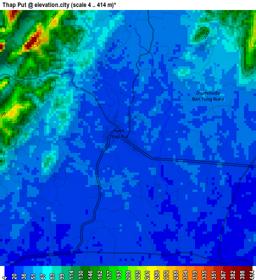 Thap Put elevation map