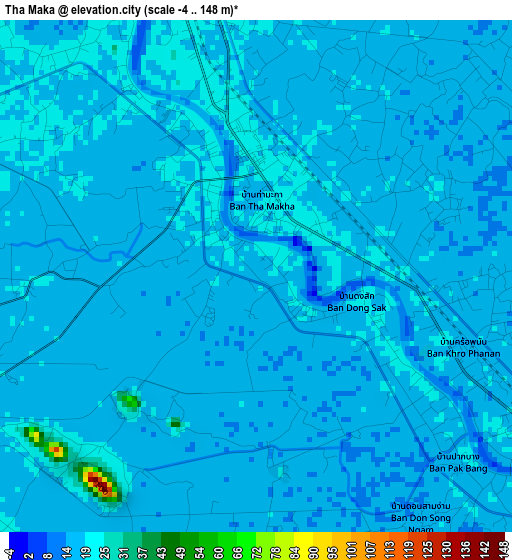 Tha Maka elevation map