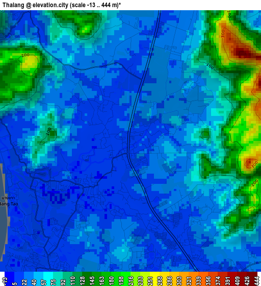 Thalang elevation map