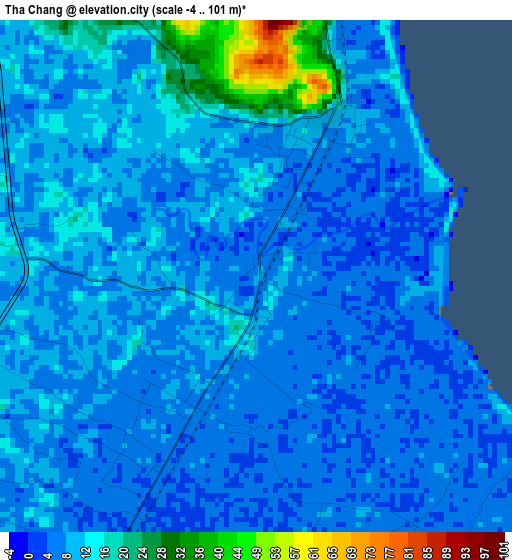 Tha Chang elevation map