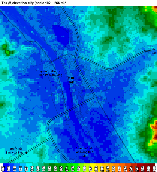 Tak elevation map