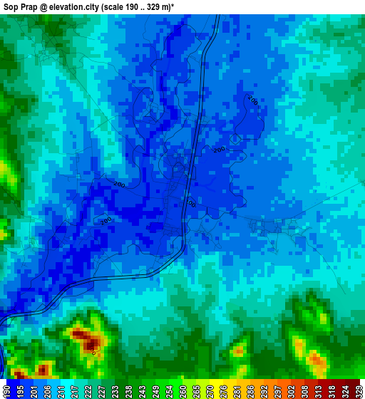 Sop Prap elevation map