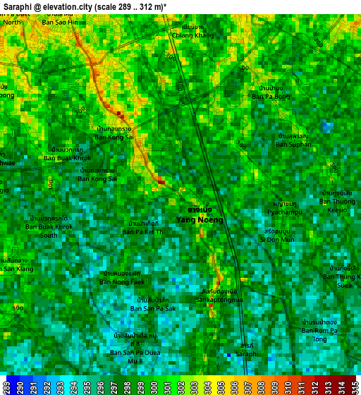 Saraphi elevation map