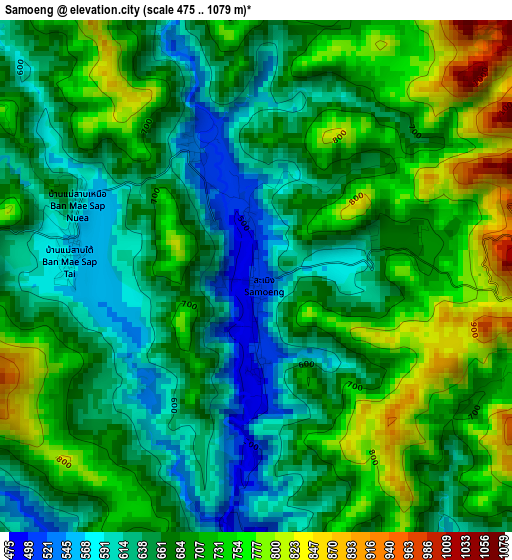 Samoeng elevation map