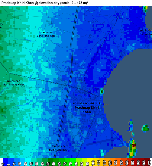 Prachuap Khiri Khan elevation map