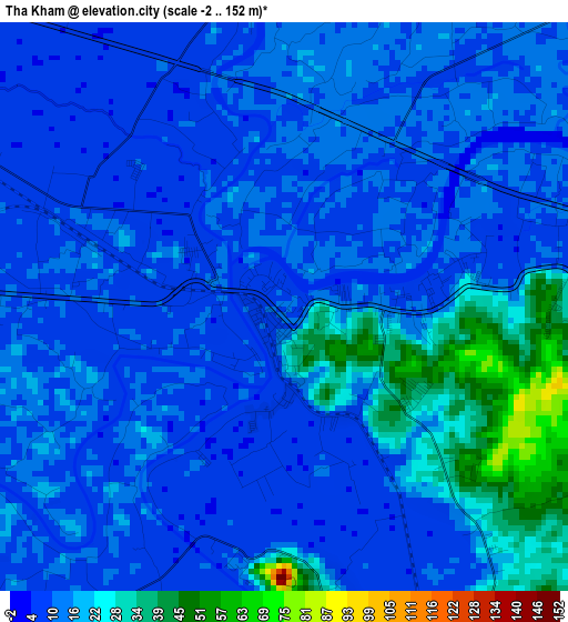 Tha Kham elevation map