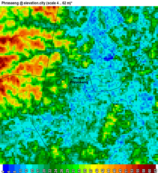 Phrasaeng elevation map