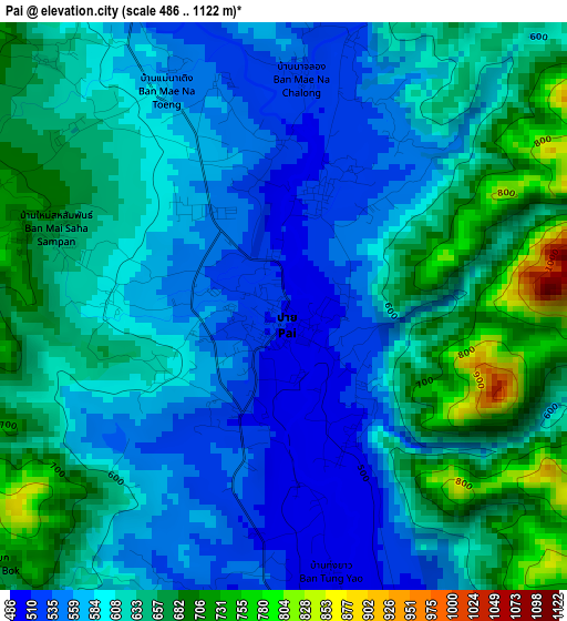 Pai elevation map