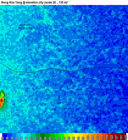 Nong Kha Yang elevation map