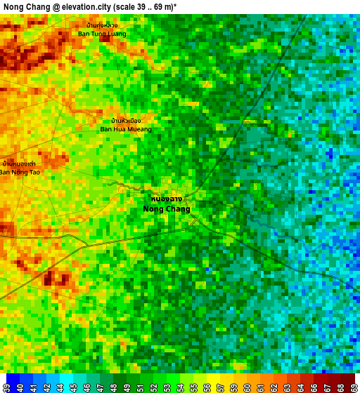 Nong Chang elevation map