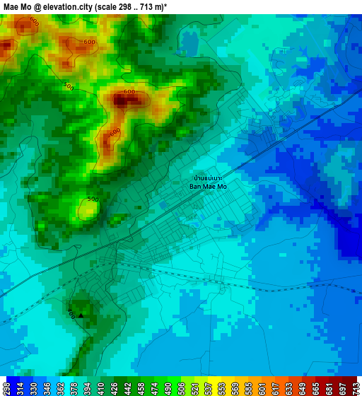 Mae Mo elevation map