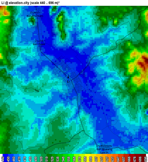 Li elevation map