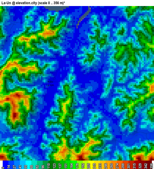 La-Un elevation map