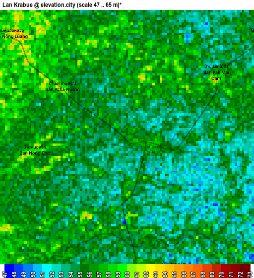 Lan Krabue elevation map