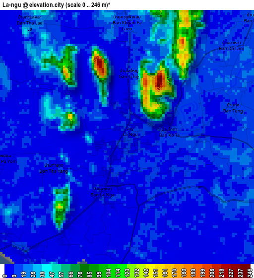 La-ngu elevation map