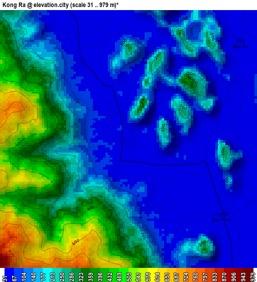 Kong Ra elevation map