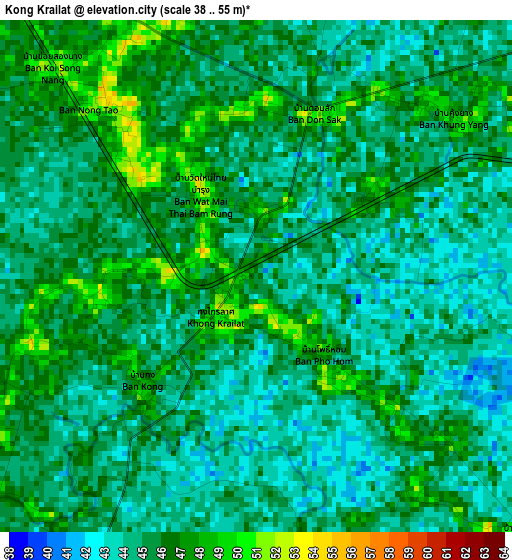 Kong Krailat elevation map