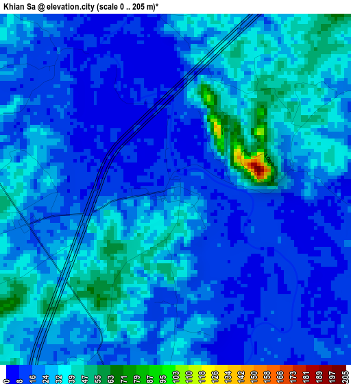 Khian Sa elevation map