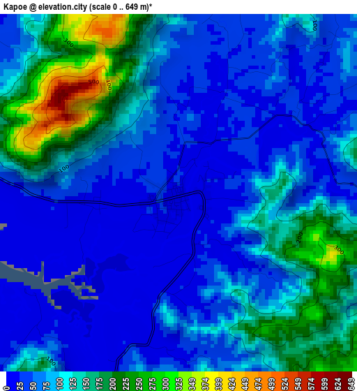 Kapoe elevation map