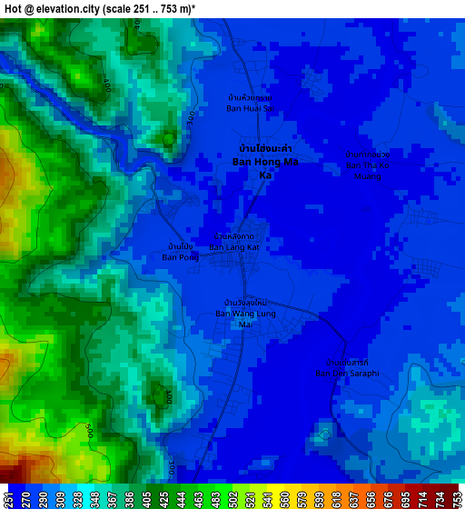 Hot elevation map