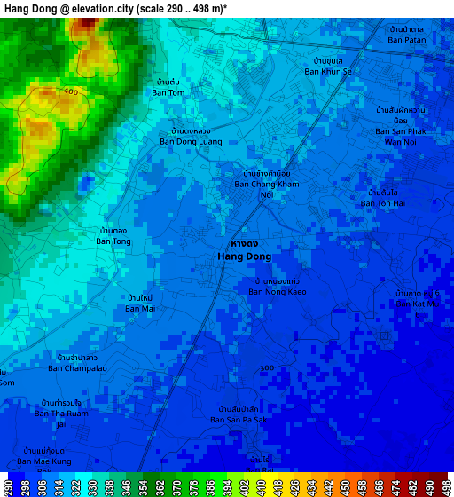 Hang Dong elevation map