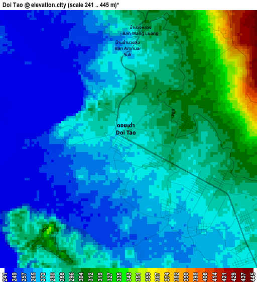 Doi Tao elevation map