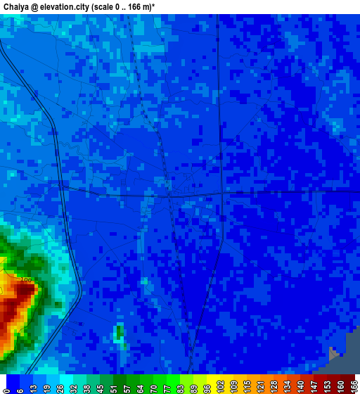 Chaiya elevation map
