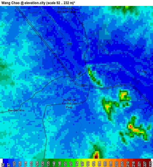 Wang Chao elevation map