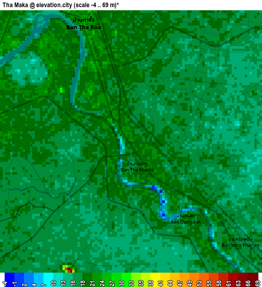 Tha Maka elevation map