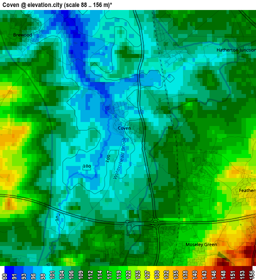 Coven elevation map