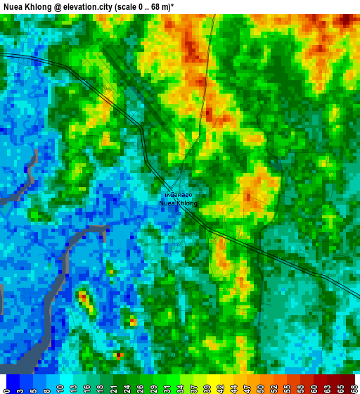 Nuea Khlong elevation map