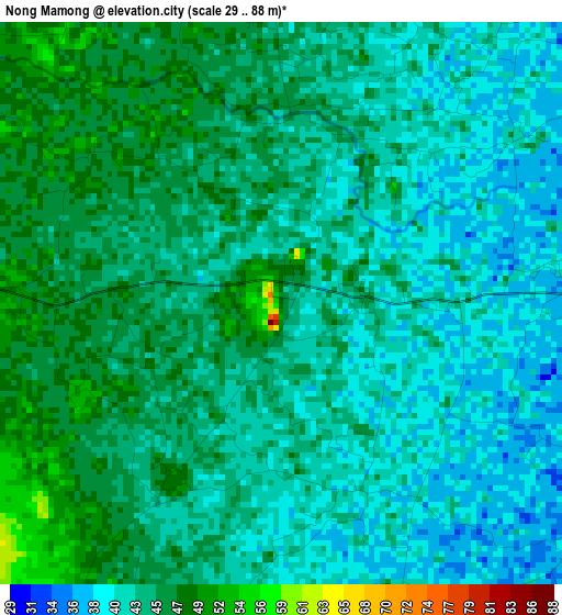 Nong Mamong elevation map