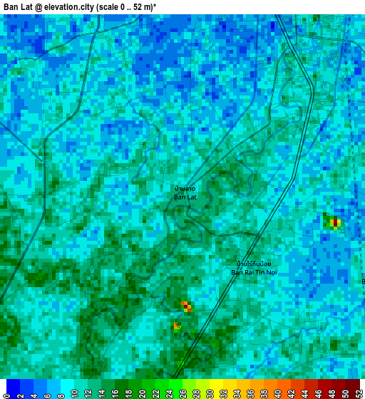 Ban Lat elevation map