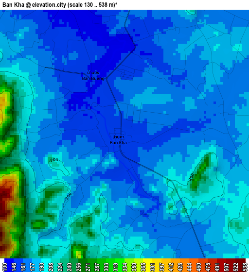 Ban Kha elevation map