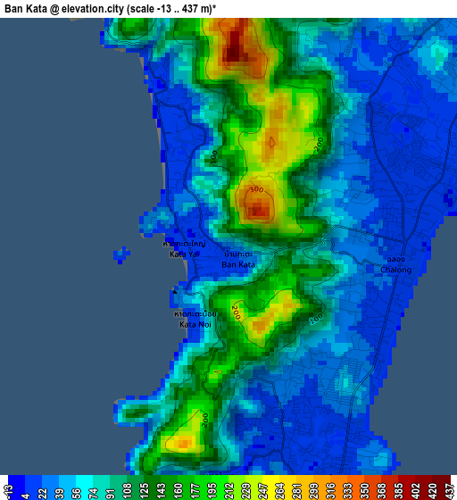 Ban Kata elevation map