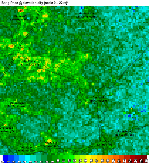 Bang Phae elevation map