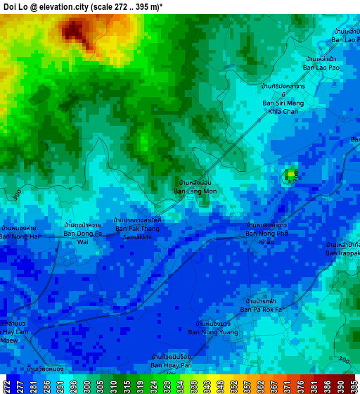 Doi Lo elevation map