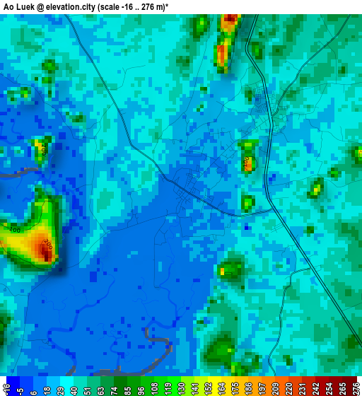 Ao Luek elevation map