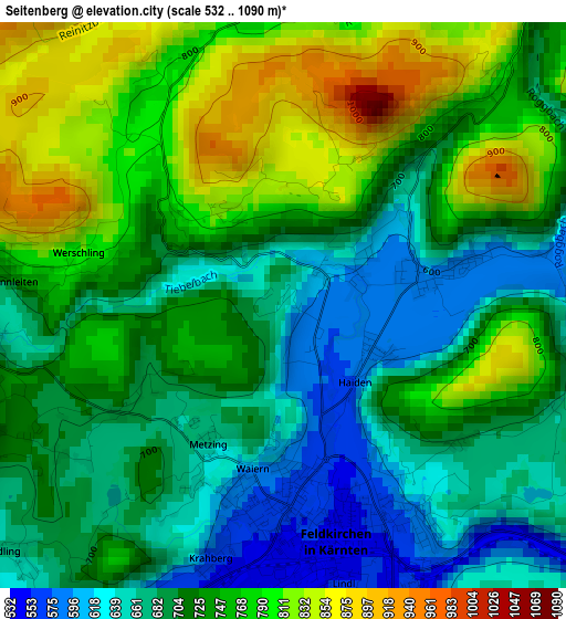 Seitenberg elevation map