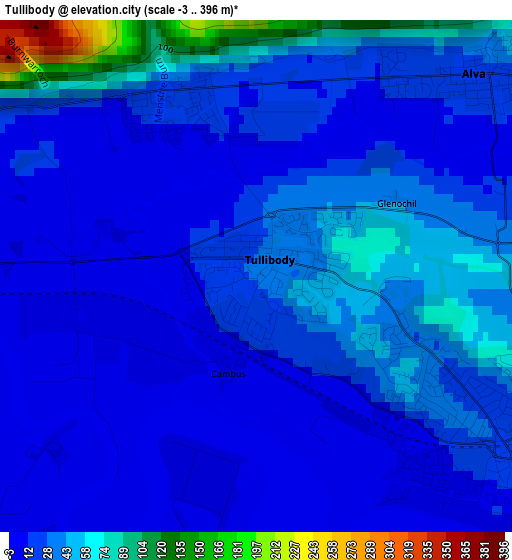 Tullibody elevation map